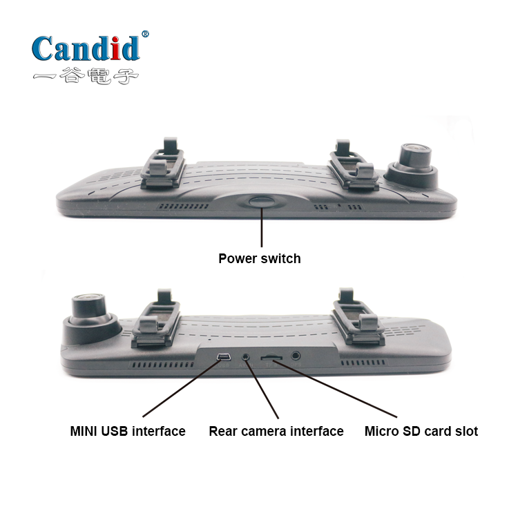 передняя и задняя двойная 10-дюймовая потоковая передача мультимедиа 1080P
